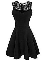 KEYHOLE DRESS WOVEN IN BLACK