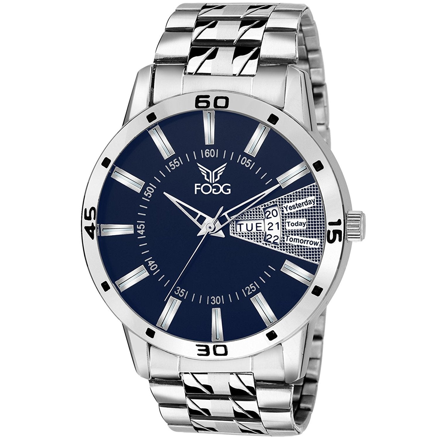 2047-BL Working Day and Date Analog Watch - For Men ()